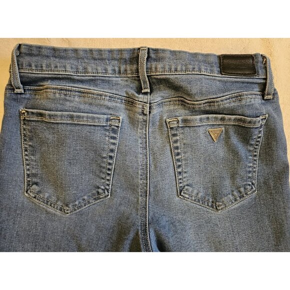 Guess Mid Rise Skinny Melanie Fit Jeans Blue Stretch Size 29 - Picture 9 of 13